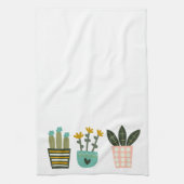 Fun Colorful Planten Cactus Theedoek (Verticaal)