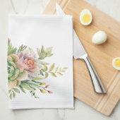 Fun Colorful Planten Succulent Kitchen Towel Theedoek (Quarter Fold)