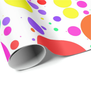 Fun Colorful Polka Dots Cadeaupapier