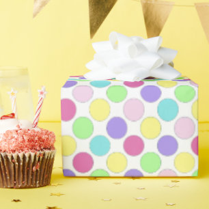 Fun Colorful Polka Dots Cadeaupapier