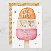 Fun Colorful Popsicle Birthday Invitation (Devant / Derrière)
