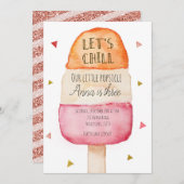 Fun Colorful Popsicle Birthday Invitation (Devant / Derrière)