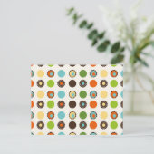 Fun Colorful Retro Boho Abstract Patroon Briefkaart (Staand voorkant)