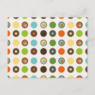 Fun Colorful Retro Boho Abstract Patroon Briefkaart