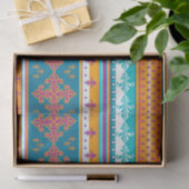 Fun Colorful Retro Boho Abstract Patroon Tissuepapier (Geschenk)