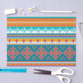 Fun Colorful Retro Boho Abstract Patroon Tissuepapier (Craft)