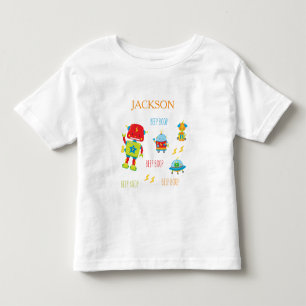 Fun Colorful Robot Beep Boop Boy Kinder Shirts