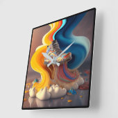 Fun Colorful Snoep Clock Vierkante Klok (Hoek)