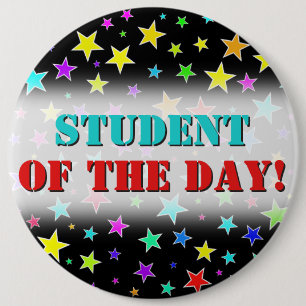 Fun, Colorful Stars Pattern-Button Ronde Button 6,0 Cm