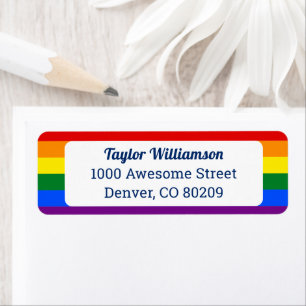 Fun Colorful Styful Unique LGBT Gay Pride Rainbow Etiket