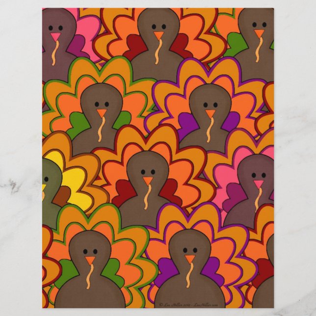 Fun Colorful Thanksgiving Turkeys (Voorkant)