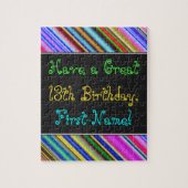 Fun, Colorful, Whimsical 13th Birthday Puzzle (Vertical)