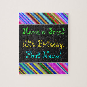 Fun, Colorful, Whimsical 13th Birthday Puzzle