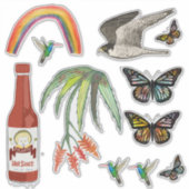 Fun Colorful Whimsical Mix Sticker (Voorkant)