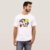 fun colour circles mondrian style t-shirt (Voorkant volledig)