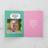 Fun Comic Birthday Stars Auntie Custom Photos Kaart (Binnen)