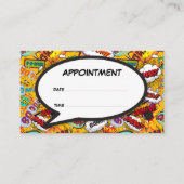 Fun Comic Book Discours Bubble Carte de rendez-vou (Devant)