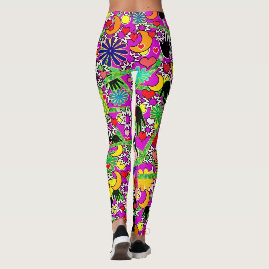 Fun Comic Colorful Leggings (Achterkant)
