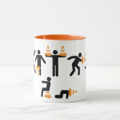 Fun Construction Worker Road Traffic Cone Mok (Midden)