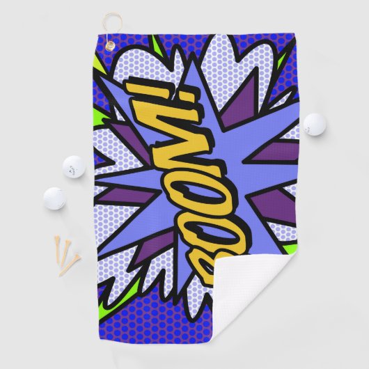 Fun Cool BOOM Comic Book Superheld Golfhanddoek (Insitu)