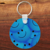 Fun Cool Happy Blue Facks Sleutelhanger (Voorkant)