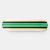 Fun Cool Mint Green White Racing Stripes Skateboard (Horizontaal)