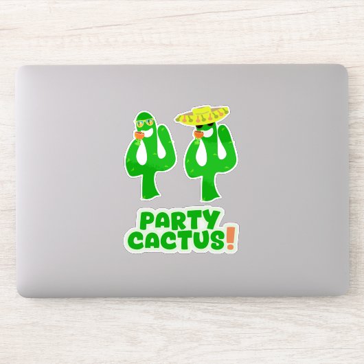 Fun Cool Party Cactus Set Stickers (Ordinateur)