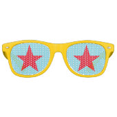 Fun Cool Star Custom Birthday Party Swag Shades Retro Zonnebril (Voorkant)