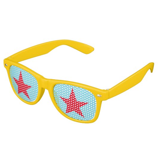Fun Cool Star Custom Birthday Party Swag Shades Retro Zonnebril (Gekanteld)