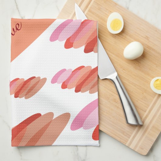 Fun corail pêche serviette moderne (Quart Plié)