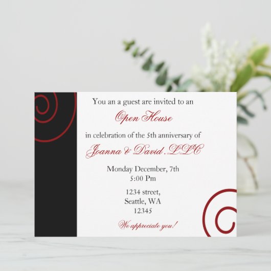 Fun Corporate party Invitation (Debout devant)