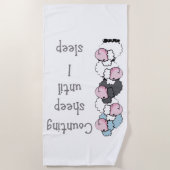 Fun Counting Sheep tot ik slaap Quote Fun Strandlaken (Voorkant)