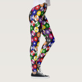 Fun Country Style Checkered Billiards Pattern Leggings (Rechts)