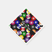 Fun Country Style Checkered Billiards Pattern Servet (Hoek)