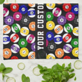 Fun Country Style Checkered Billiards Pattern Theedoek (Gevouwen)