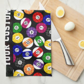 Fun Country Style Checkered Billiards Pattern Theedoek (Quarter Fold)