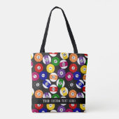 Fun Country Style Checkered Billiards Pattern Tote Bag (Achterkant)