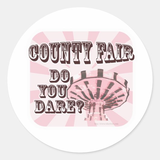 Fun County Fair Slogan Ronde Sticker (Voorkant)
