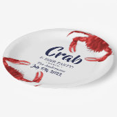 Fun Crab Boil White Summer Custom Papieren Bordje (Gekanteld)