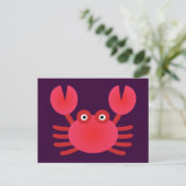 Fun Crab Briefkaart (Staand voorkant)