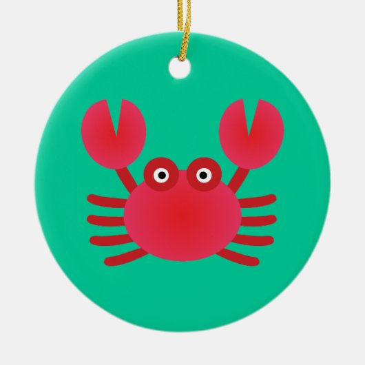 Fun Crab Keramisch Ornament (Voorkant)