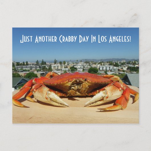 Fun Crabby Day À Los Angeles Carte Postale! (Devant)