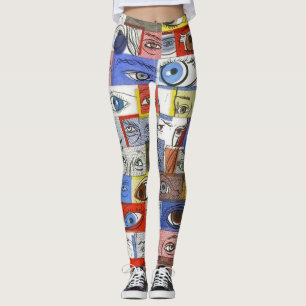 Fun Crazy Wild en Unique Eyeballen Tekeningen Leggings