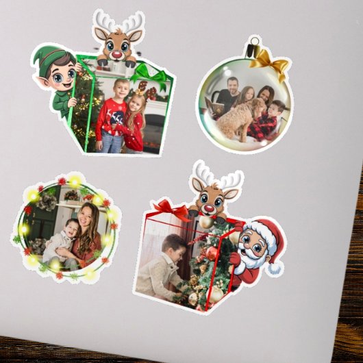 Fun Create Your Own Christmas Photo Custom Holiday Sticker