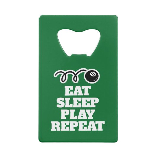 Fun creditcard flessenopener voor billiardspeler kredietkaart flessenopener (Achterkant)