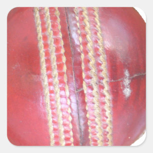 Fun Cricket Ball-ontwerp Vierkante Sticker