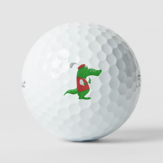 Fun Crocodile Golf Balls Golfballen (Voorkant)