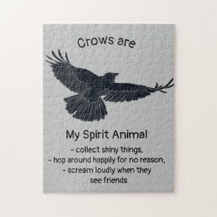 Fun Crows Bird Spirit Animal Humor Quote Totem Legpuzzel