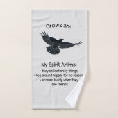 Fun Crows Bird Spirit Animal Humour Citation Totem (Serviette à main)