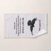 Fun Crows Bird Spirit Animal Humour Citation Totem (Serviette à main)